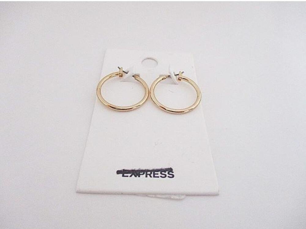 2051 NIP Express 3/4" Gold Hoop Earrings